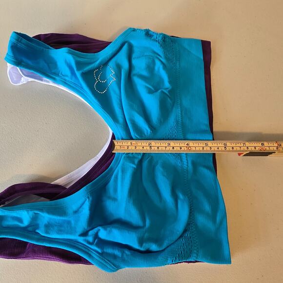 Unbranded Sports Bra Set of 3 Women's XS Purple White Blue NWOT - Picture 13 of 15